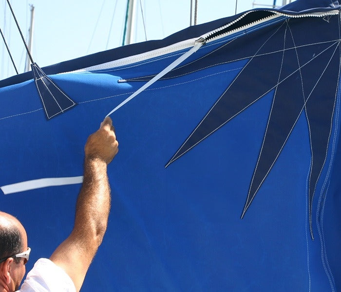 No. 15 Heavy Duty Moulded Continuous Zipping Blue Cover