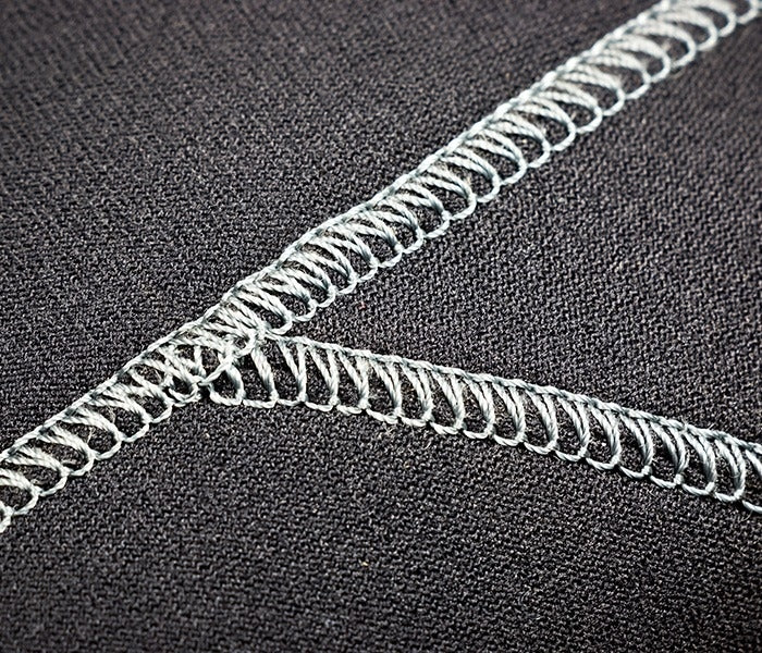 Neoprene Rubber Close Up Black Stitching