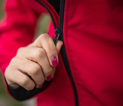 No. 10 Coil Open Ended Zippers Red Jacket